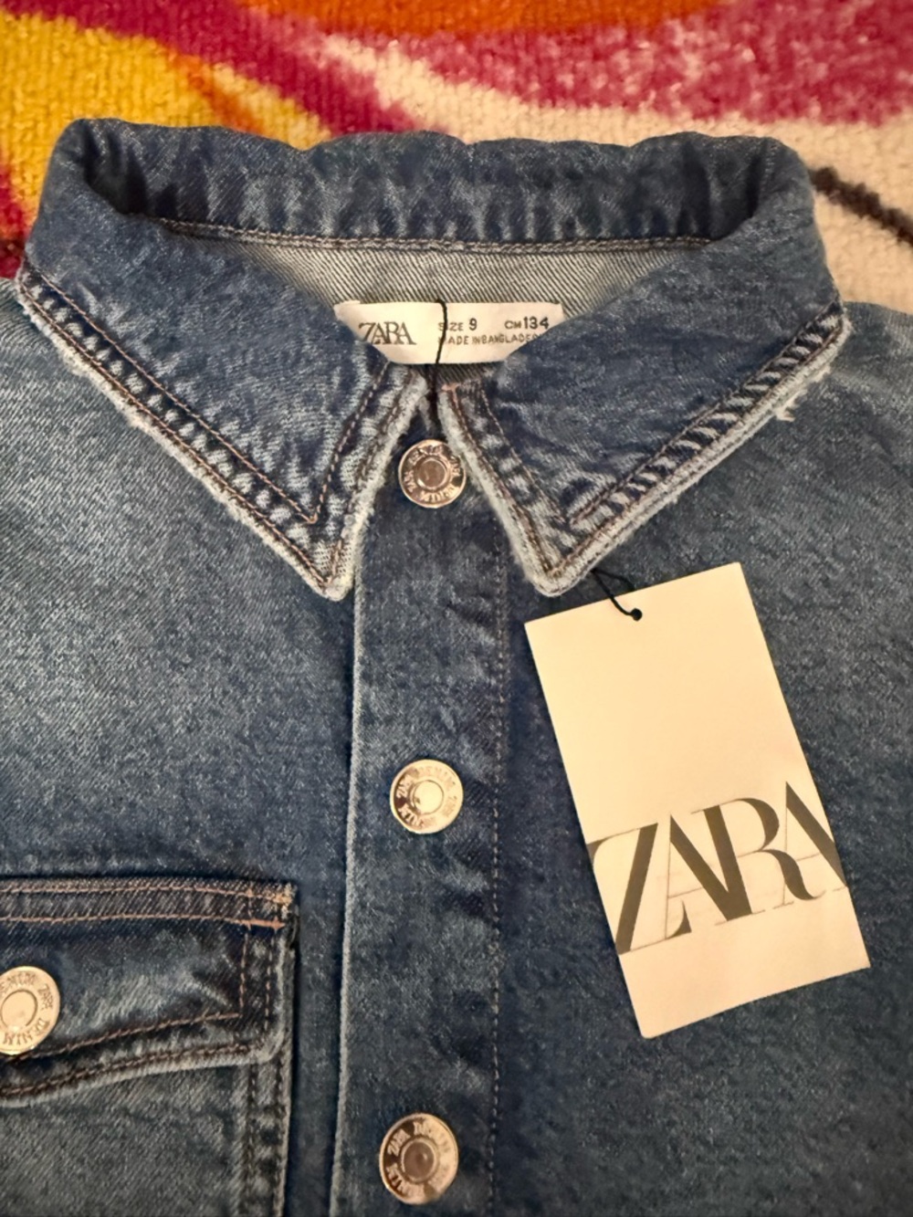 Zara Kids Denim Utility Jumpsuit - Picture 3 of 10